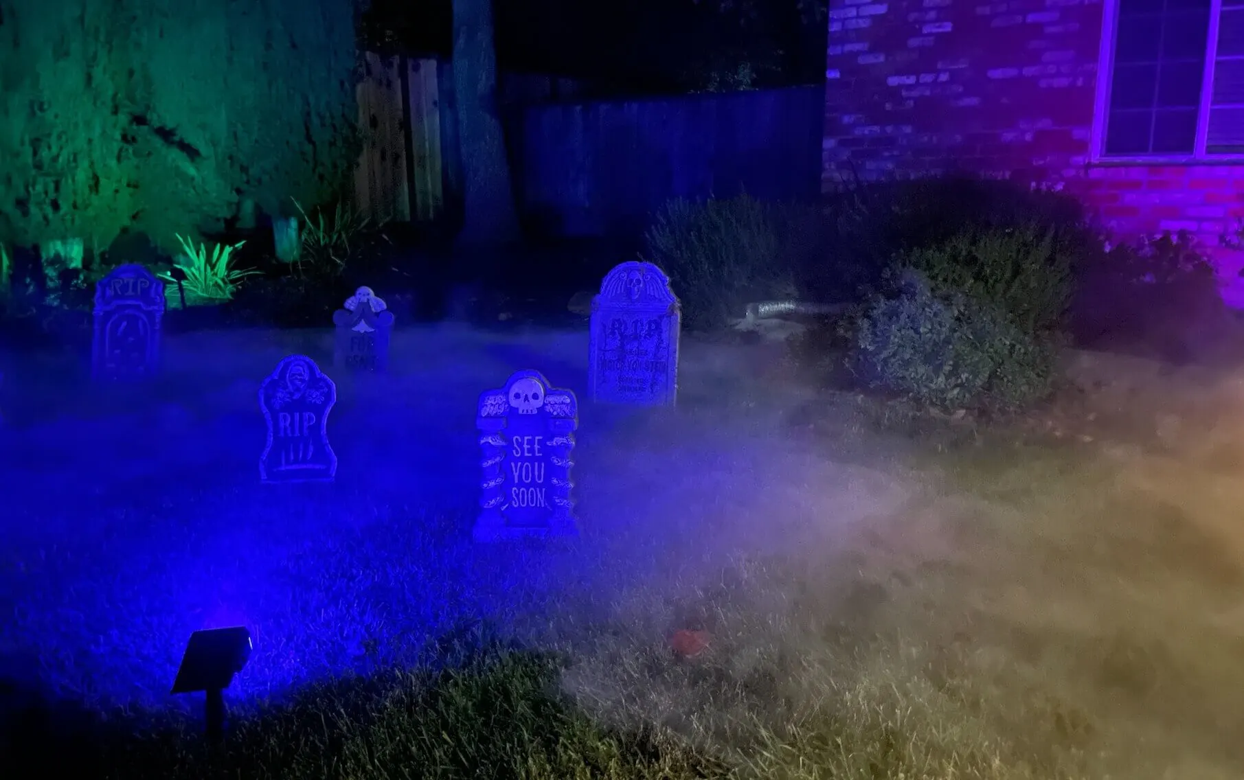 spooky graveyard